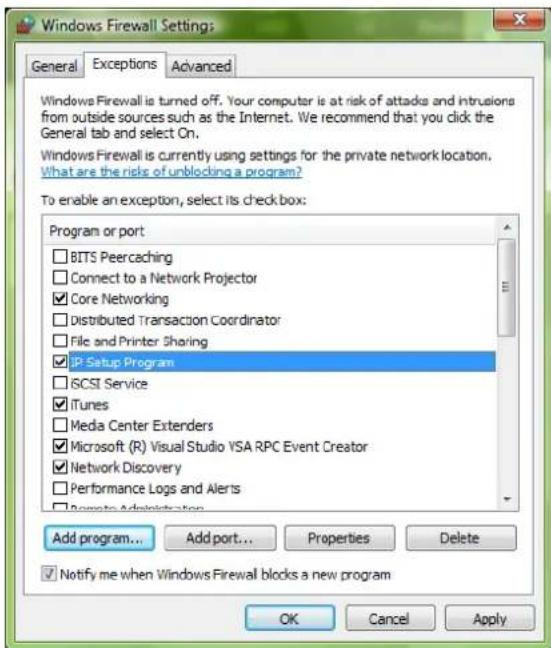 SONY SNC-RX530P - Configuration de Windows Firewall - 4