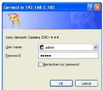 SONY SNC-RX550P - Afficher directement le menu Administrator - 1