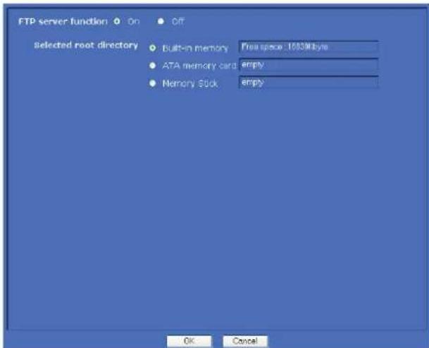 SONY SNC-RX550P - Téléchargement des images de laamera — Menu FTP server - 1