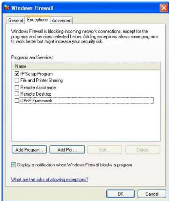 SONY SNC-RX550P - Configuration de Windows Firewall - 3