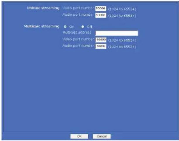 SONY SNC-RX550P - Onglet Streaming - 1