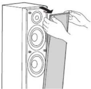 YAMAHA NS-F71 - Removing / Attaching the grille - 1