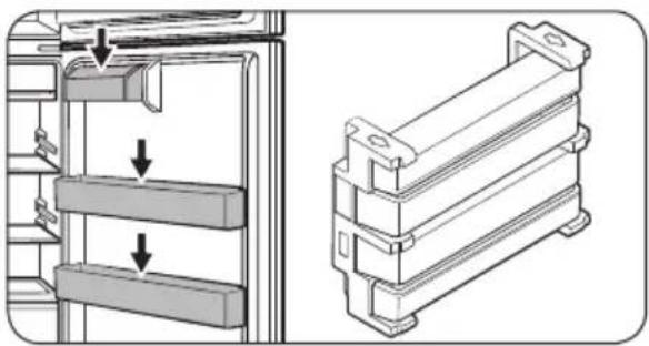 SAMSUNG RT18DG6300SR - Compartimientos de las puertas - 1