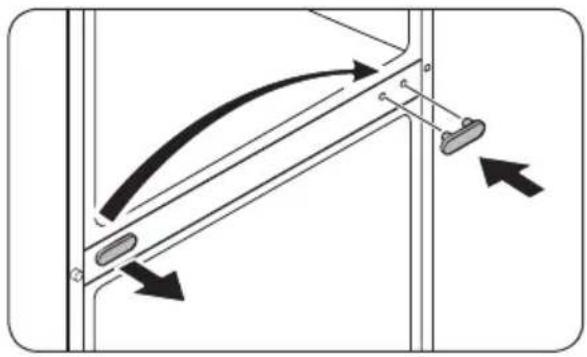 SAMSUNG RT18DG6300SR - STEP 5 Reattach the doors on the opposite side - 1