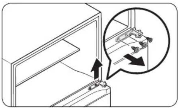 SAMSUNG RT18DG6300SR - PASO 1 Retirar las puertas - 2