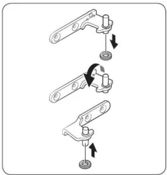SAMSUNG RT18DG6300SR - STEP 5 Reattach the doors on the opposite side - 3