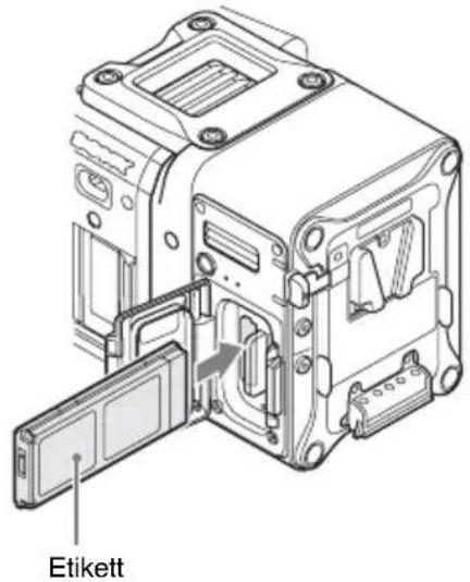 SONY AXS-R7 - Einsetzen einer AXS-Speicherkarte - 2