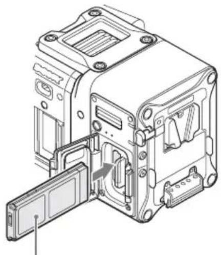 SONY AXS-R7 - Inserción de una tarjeta de memoria AXS - 2