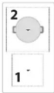 BAUKNECHT BQ 2530S NE - SUITABLE SIZE OF PAN/POT BASE FOR THE DIFFERENT COOKING ZONES - 1
