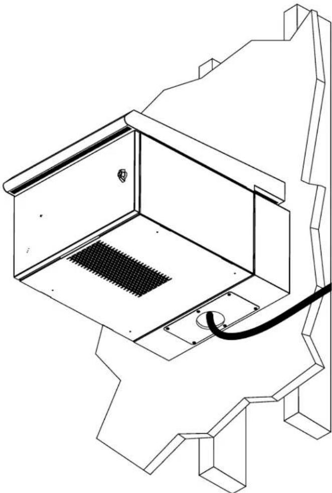 Tripp Lite SRN3RG9US - Acheminer le câble d'alimentation et de données (le cas échéant) dans la découpe de la conduite. - 1