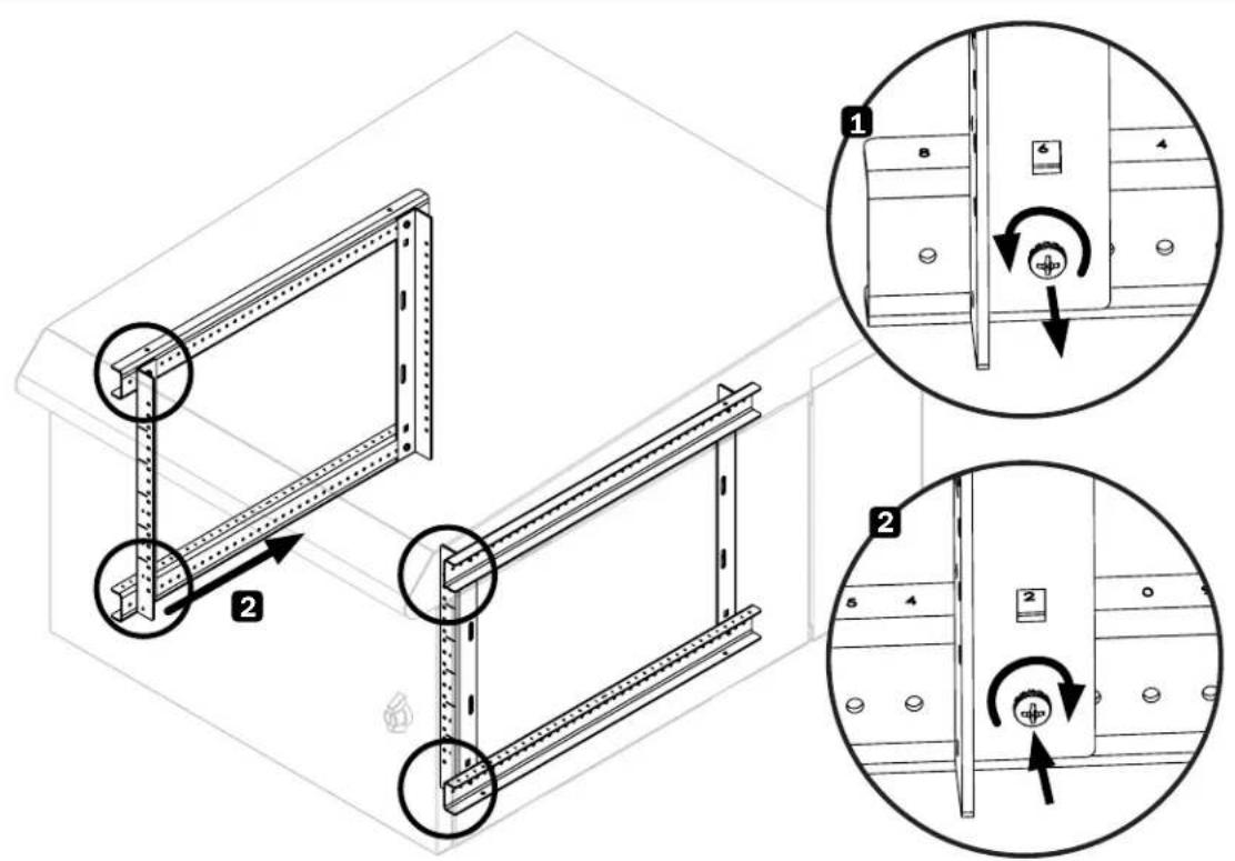 Tripp Lite SRN3RG9US - Réglage de la profondeur de montage des rails - 1