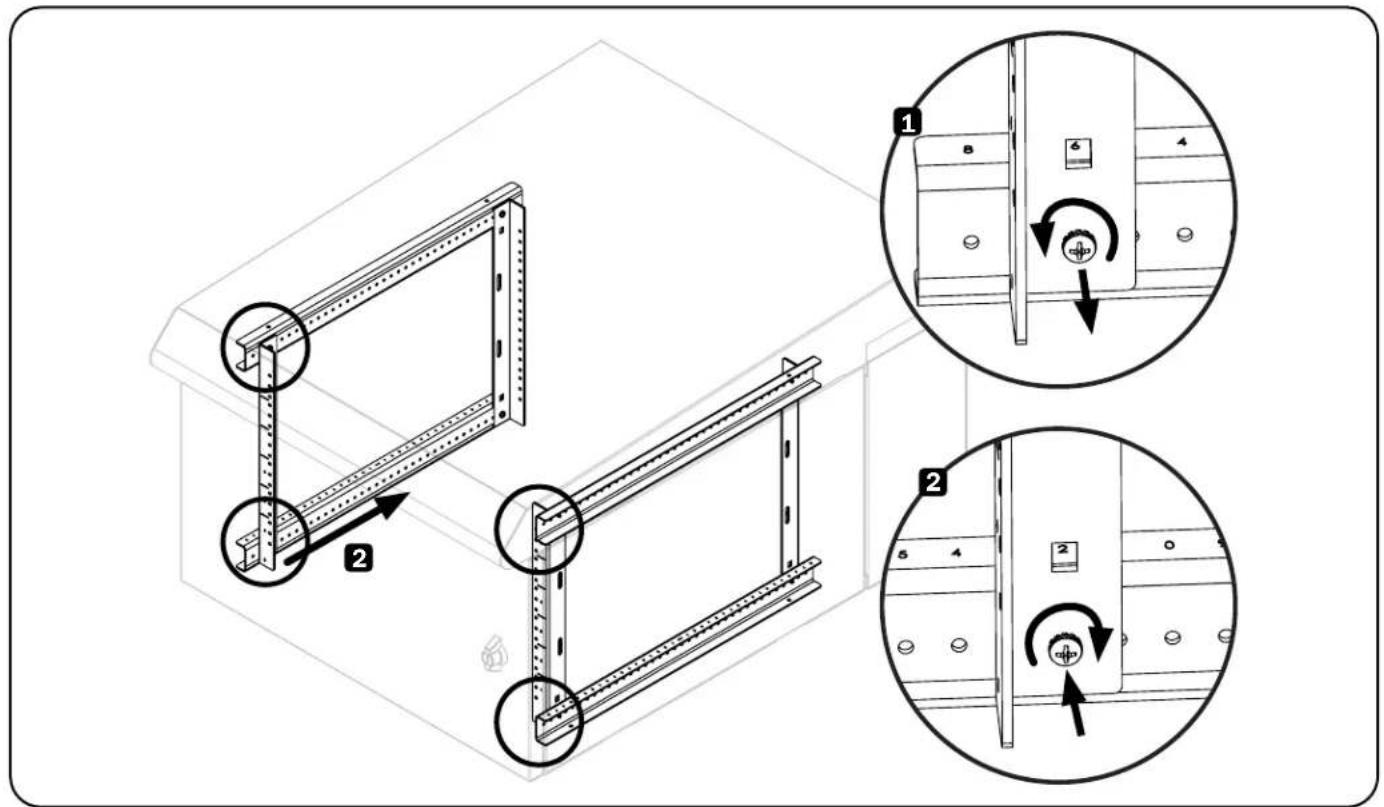 Tripp Lite SRN3RG9US - Adjusting Mounting Rail Depth - 1
