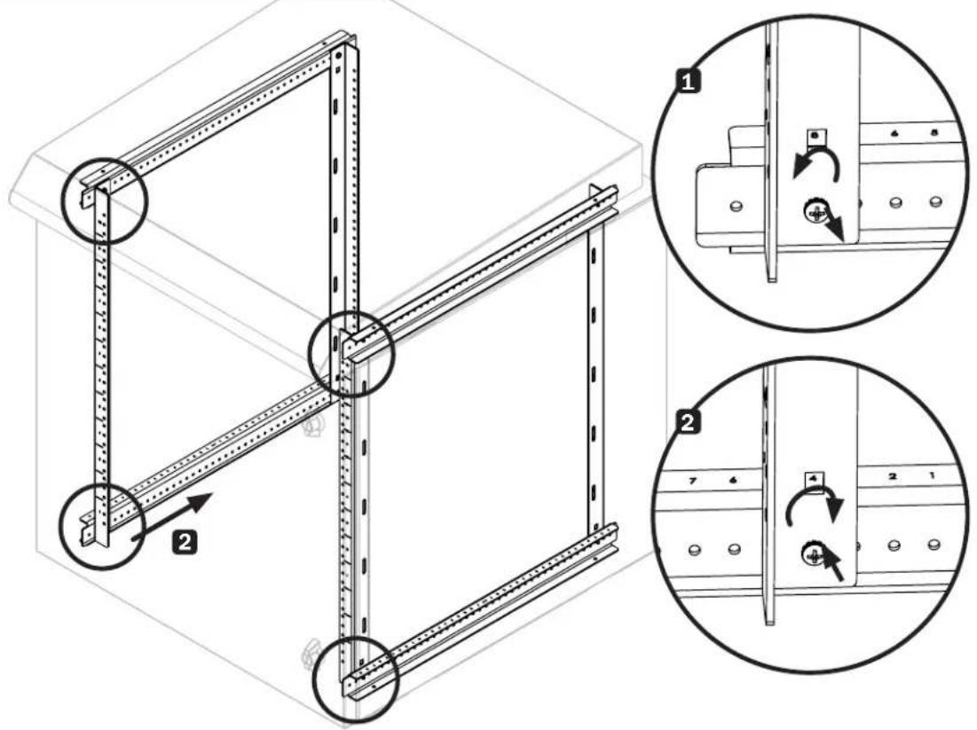 Tripp Lite SRN3RG6UDP - Réglage de la profondeur de montage des rails - 1