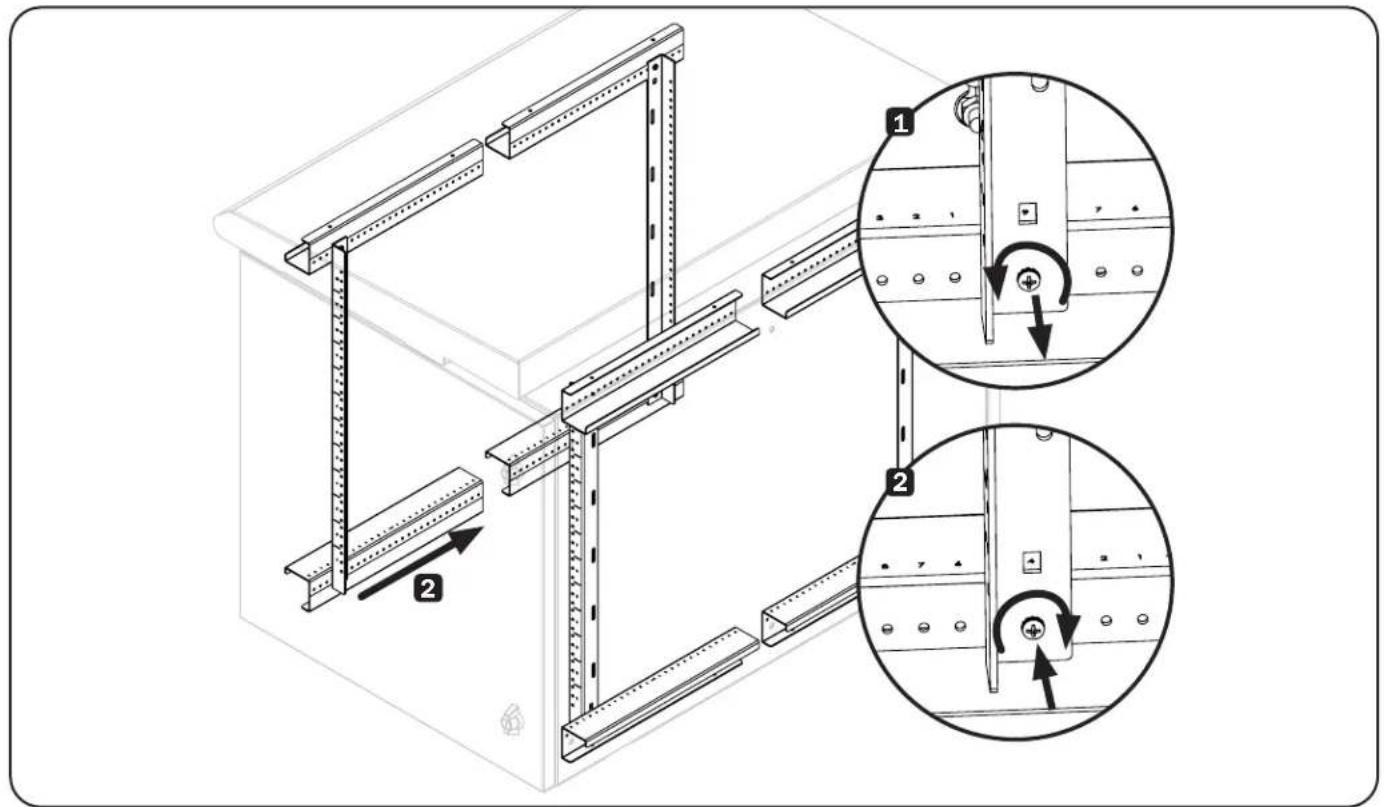 Tripp Lite SRN3RG18UHD - Adjusting Mounting Rail Depth - 1