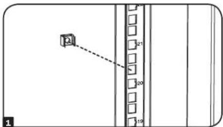 Tripp Lite SRQ18U - Para retirar las tuercas de fijación, invierta los pasos 1-3 - 1
