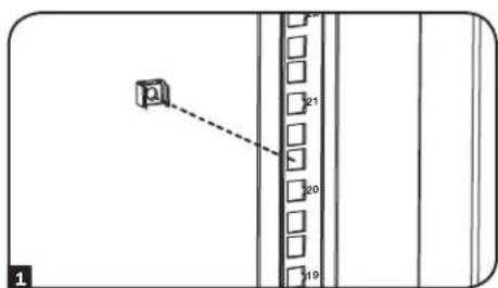 Tripp Lite SRQ18U - Pour retirer les écrous à cage, effectuer les étapes 1 à 3 dans l'ordre inverse. - 1