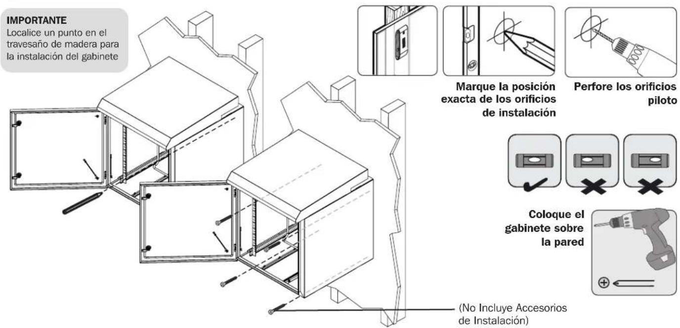 Tripp Lite SRN3RY6U - Instale el gabinete en los travesaños de la pared - 7