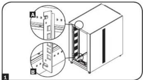Tripp Lite SRQ24U - Réglage des rails de montage - 1