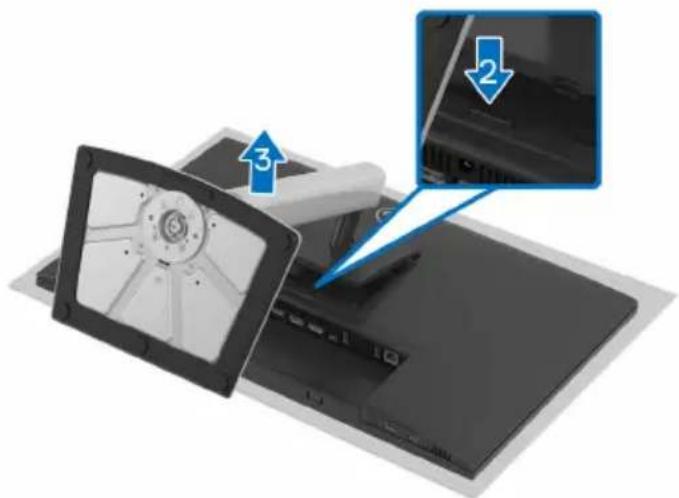 DELL P2425E - Enlever le pied du moniteur - 3