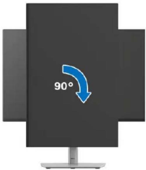 DELL P2425E - Pivoter dans le sens horaire - 1