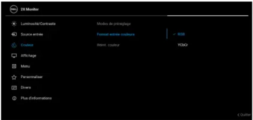 DELL P2425E - Format entrée couleurs - 1