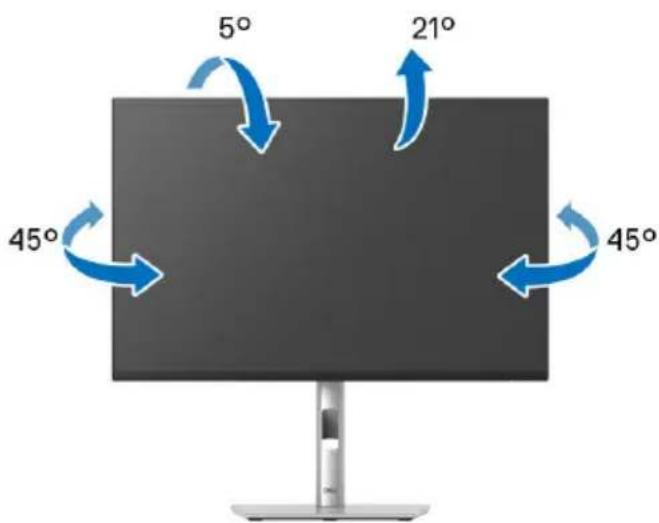 DELL P2425E - Réglage d'inclinaison et de pivotement - 1