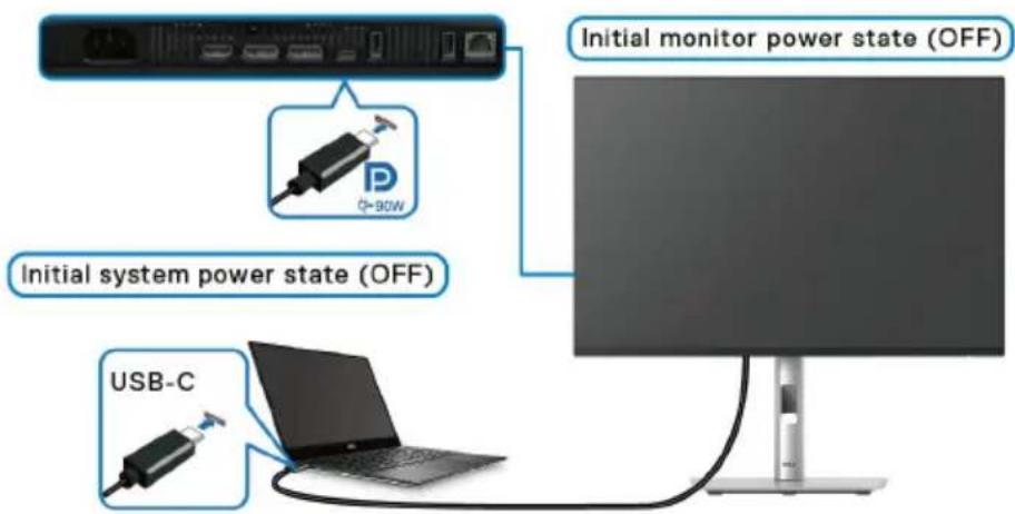 DELL P2425E - Première connexion du moniteur pour le DPBS - 1