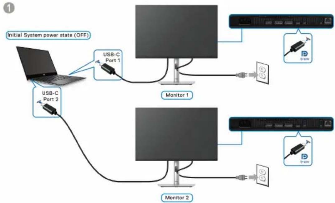 DELL P2425E - Connexion du moniteur pour USB-C - 4