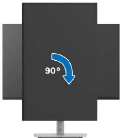 DELL P2425H - Réglage du pivot - 2