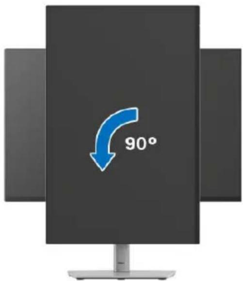 DELL P2425H - Pivoter dans le sens antihoraire - 1