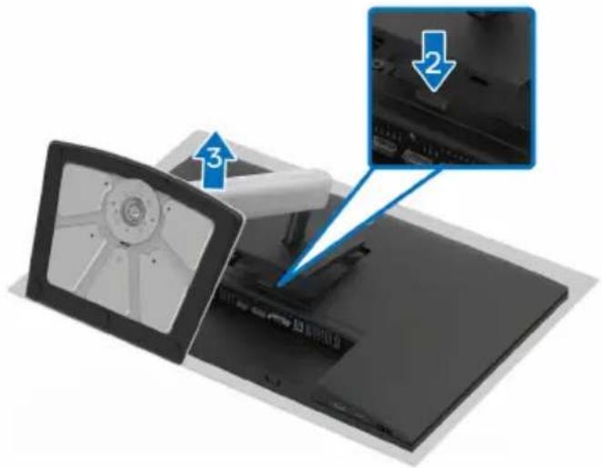 DELL P2425H - Enlever le pied du moniteur - 3
