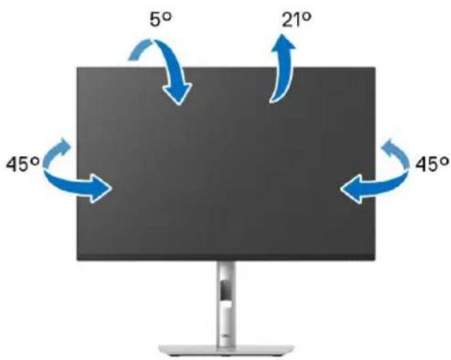 DELL P2425H - Réglage d'inclinaison et de pivotement - 1
