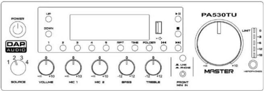DAP-Audio PA-530TU - Le contenu expédié comprend : - 1