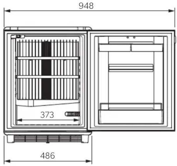 DOMETIC DS 400BL - Mini-Kühlschrank - 16