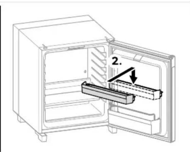 DOMETIC HiPro Care A30SBI - Posizionamento del ripiano sportello - 2