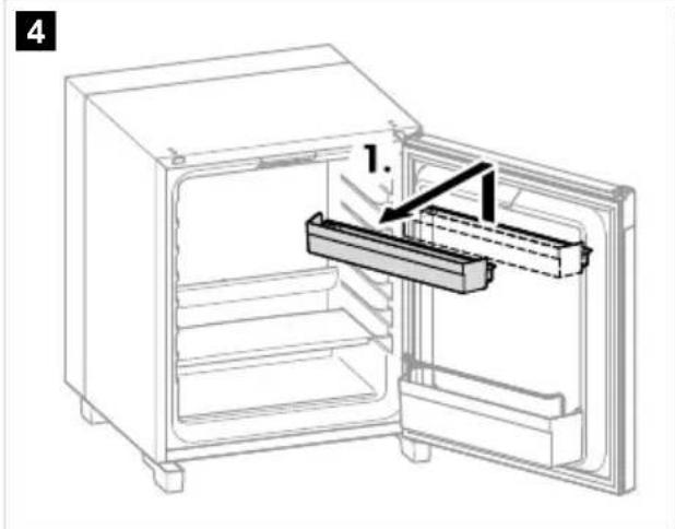 DOMETIC HiPro Care A30SBI - Positionarea raftului usii - 1