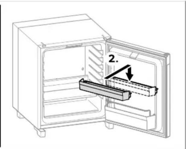 DOMETIC HiPro Care A30SBI - Umiestnenie priehradky vo dverach - 2