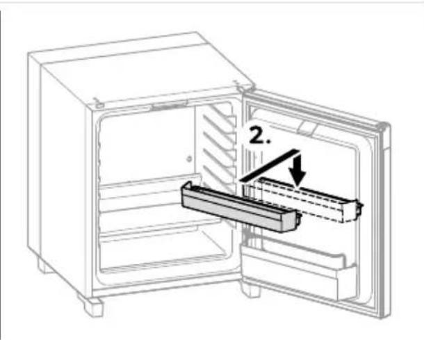 DOMETIC HiPro Care A30SBI - Zmiana połozenia polki na drzwiarch - 2