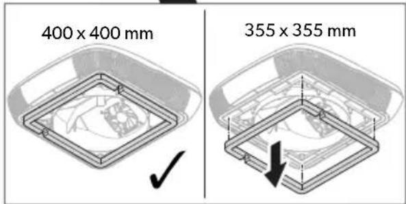DOMETIC ACC3100D - Montiranje središnjeg poklopca jedinice ADB - 9