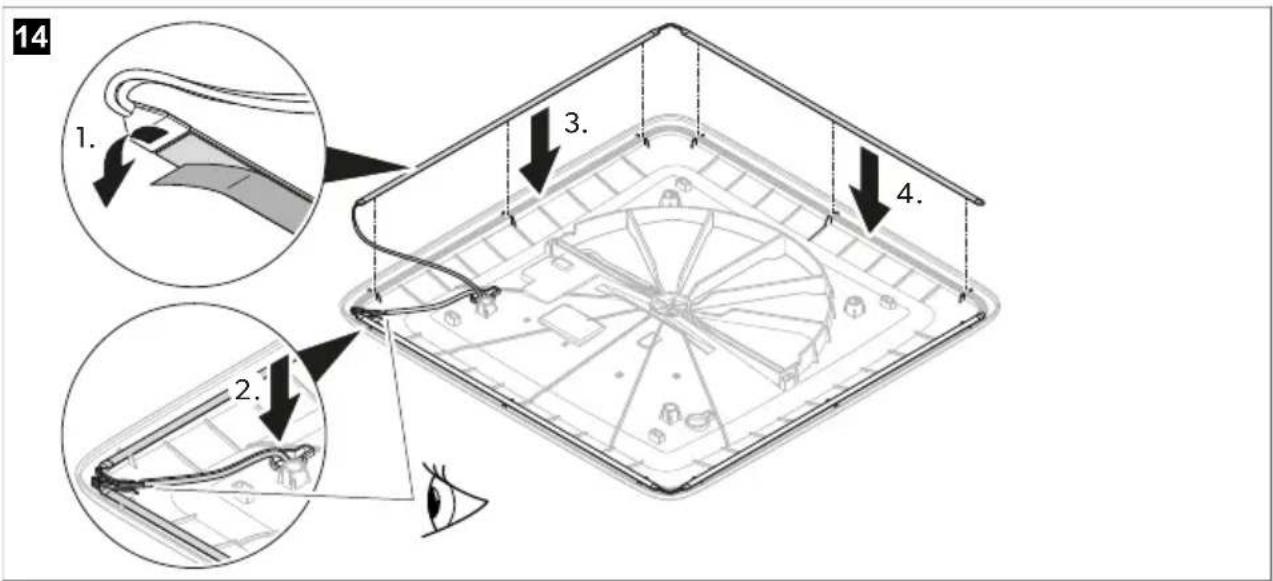 DOMETIC ACC3100D - Installation af LED-lydsbåndet (option) - 1