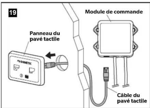 19 Panneau du pavé tactile AT DOMETIC Module de commande Câble du pavé tactile