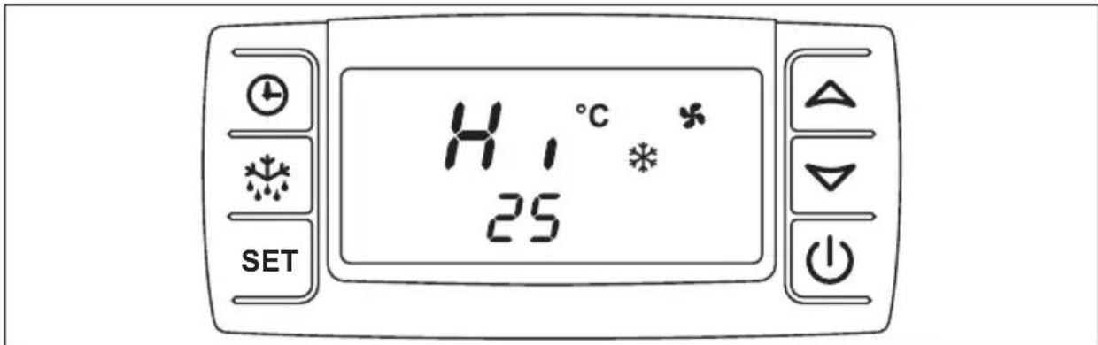 DOMETIC Frigo EVAP404A - Displaying the measured maximum temperature - 1