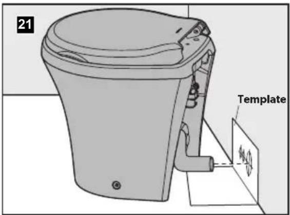 DOMETIC MasterFlush MF 8939 - Installing the toilet with through-the-wall connections - 1