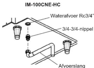Hoshizaki IM-65NE-HC-Q - AANSLUITING VAN WATERTOEVOER- EN WATERAFVOERLEIDINGEN - 7