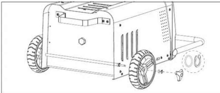 VOLTCRAFT VC-WL 60/200 - Montieren der Räder - 1