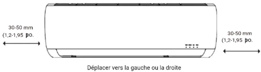 30-50 mm (1,2-1,95 p0. 30-50 mm (1,2-1,95 p0. Déplacer vers la gauche ou la droite