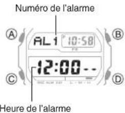 CASIO G-Shock GX-56 - Configuration des réglages de l'alarme - 1