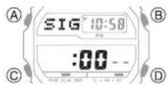 CASIO G-Shock GX-56 - Configuration du réglage du signal sonore horaire - 1