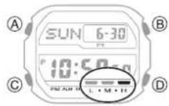 CASIO G-Shock GX-56 - ● Vérification du niveau de charge - 1