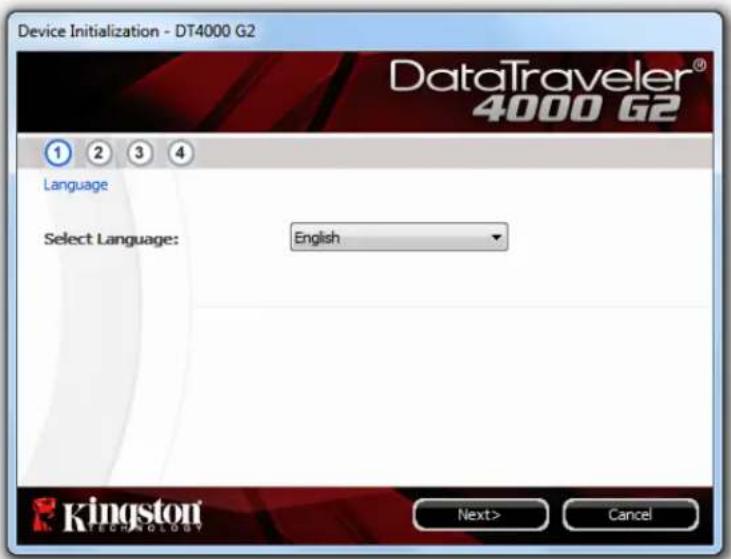 KINGSTON DataTraveler 4000 G2 - Device Initialisation (Windows Environment) - 1